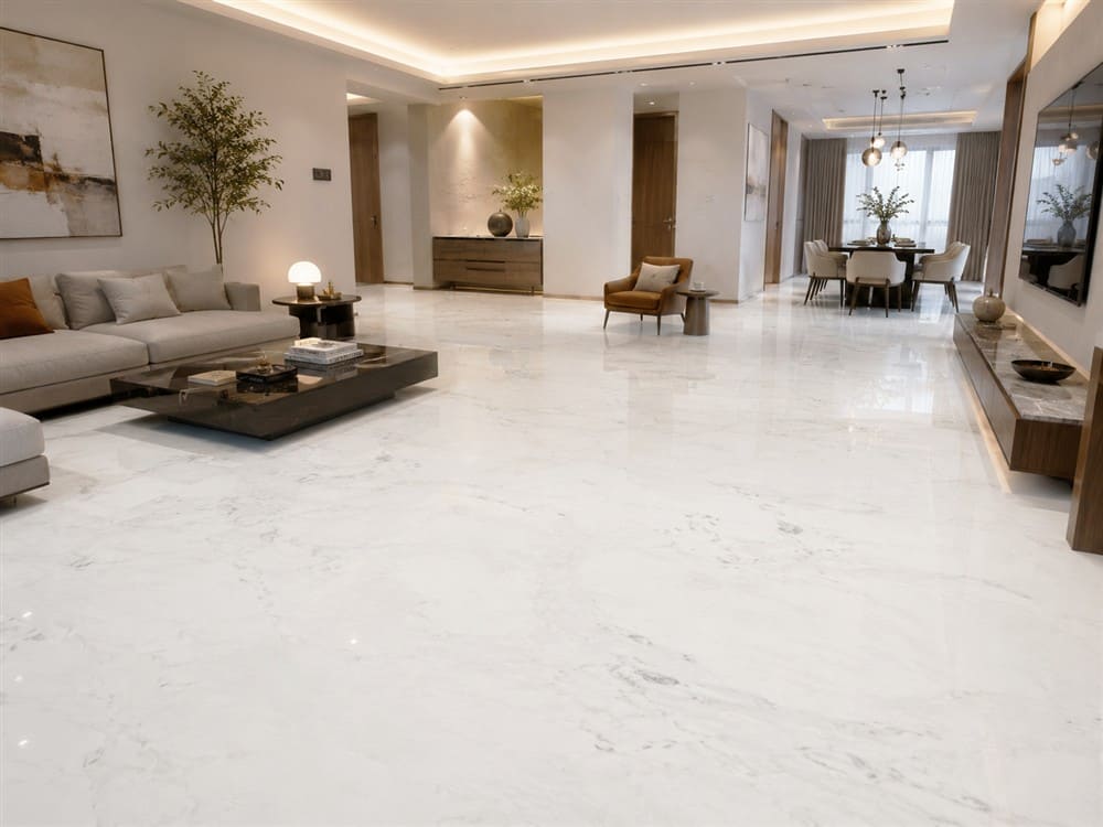White marble flooring Chennai